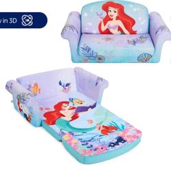 Marshmallow Furniture Disney 2 in 1 Flip Open Compressed Foam Sofa Sleeper Bed kids room chair 