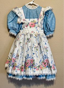 LITTLE GIRLS FLORAL PINAFORE DRESS