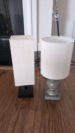 Two nightstand lamps from HomeGoods. With bulbs