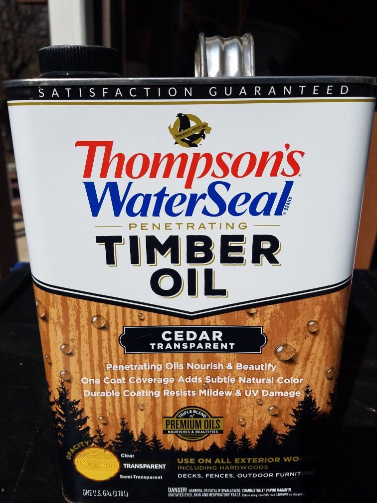 Waterseal timber oil - cedar transparent