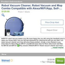 Robot Vacuum And Mop Combo