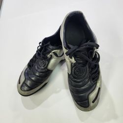 Vintage 2007 Nike Total 90 Shoot II FG Silver/Black Soccer cleats mens US Size 8