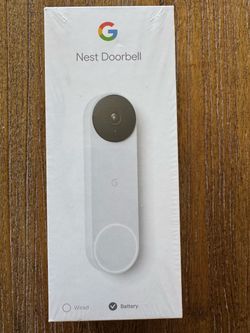 Google Nest Doorbell (Battery) – Brand New Factory Sealed – Snow White Color