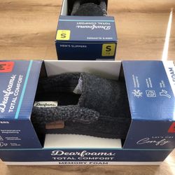 Dearfoams Total Comfort Memory Foam Men Slippers S/M/XL, New 