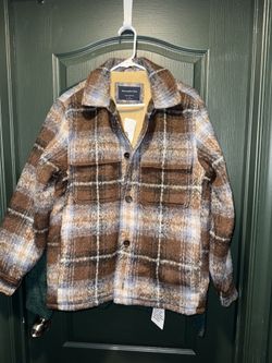 Abercrombie Flannel Sherpa Overshirt
