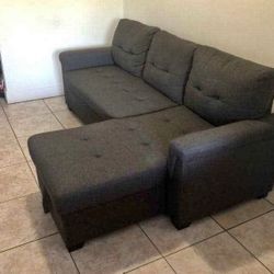 Dark Grey Compact Sectional 