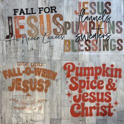 $6 Each Religious Fall DTF Transfers 