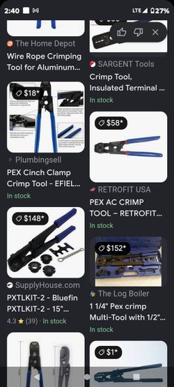 Pex crimping tool new in package