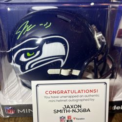 Autographed Helmet Jaxon Smith Njigba 