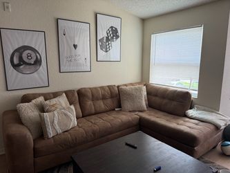 ROOMSTOGO Brown Sofa with Chase