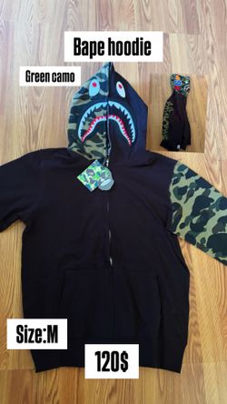 Bape hoodie green camo