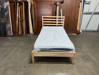 Twin Bed Frame with Mattress