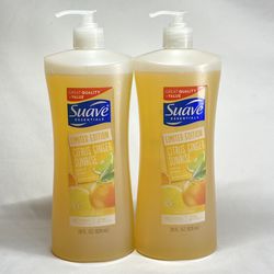 Suave Body Wash Essentials Citrus Ginger Sunrise Yuzu Ginger Body Wash 28 Oz New 2 Bottles 