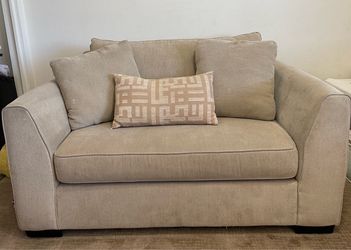 Living Spaces Sheldon Beige Loveseat Sofa