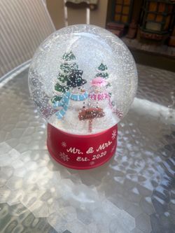 Mr. & Mrs. Est. 2020 Christmas Snow Globe