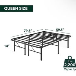 Used Queen Size Metal Platform Bed Frame