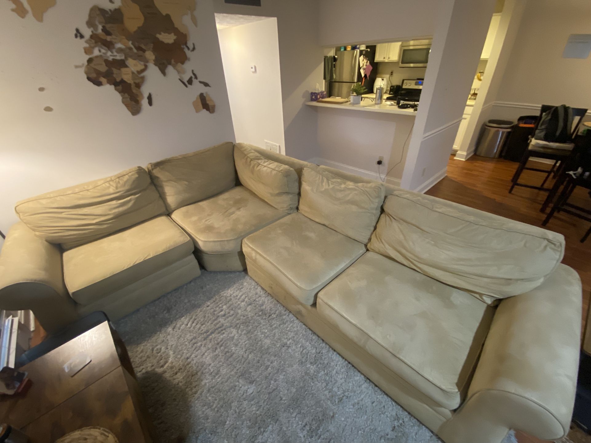 Pottery Barn 3 piece Sectional Couch 