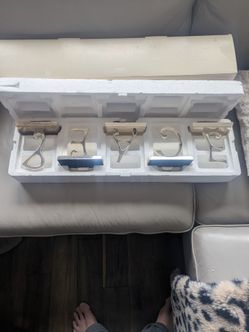 Pottery Barn PEACE stocking holders