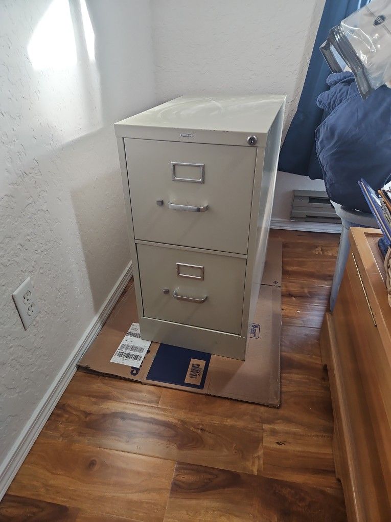 2 Drawer Metal File Cabinet
