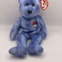 TY Beanie Baby - PEACE 2003 the Bear (Blue Version) (8.5 inch)