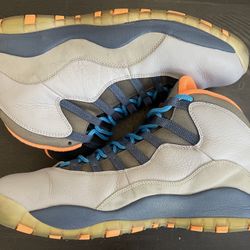 Size 13 Nike Air Jordan 10 X Charlotte Bobcats  Basketball Shoes Retro 310805-026 EUC