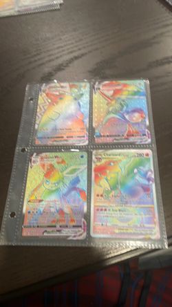 Super rare rainbow Pokemon cards