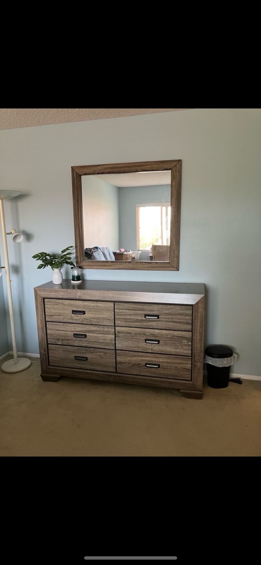 6 drawer dresser + Mirror