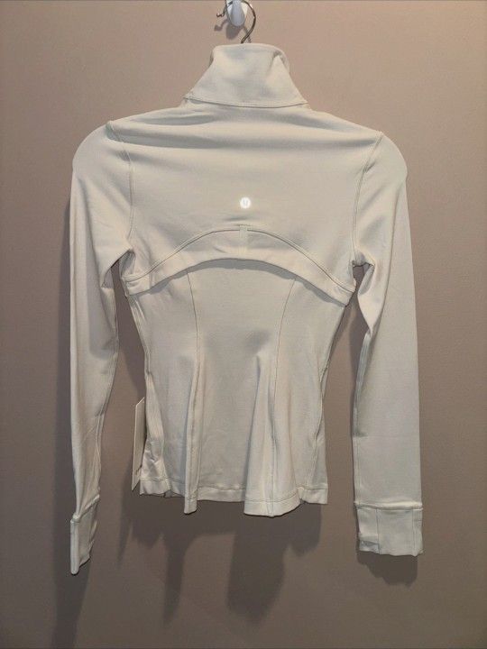 Lululemon Define Jacket White and Gold Zipper