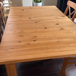 IKEA Extendable Dining Table With 6 Chairs - Good Condition