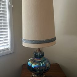 Vintage 1972 Glass Table Lamp