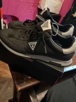 Guess USA Low-Top Sneakers Black and Silver Size 10.5