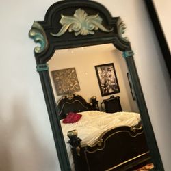 Antique Mirror W/ Shelf 