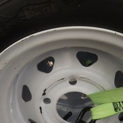2× 12inch 5 Lugtrailor Tires And Rims.