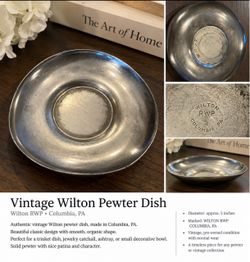Vintage Wilton RWP Pewter Dish – Columbia, PA