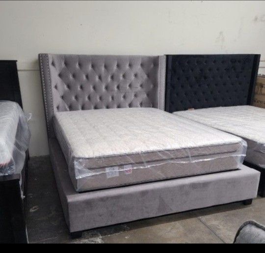 Queen Bed Frame With Mattress