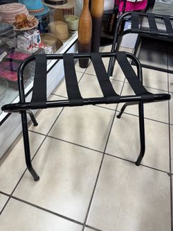 Black Folding Luggage Rack