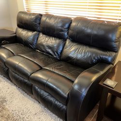 Black Leather Couch Recliner