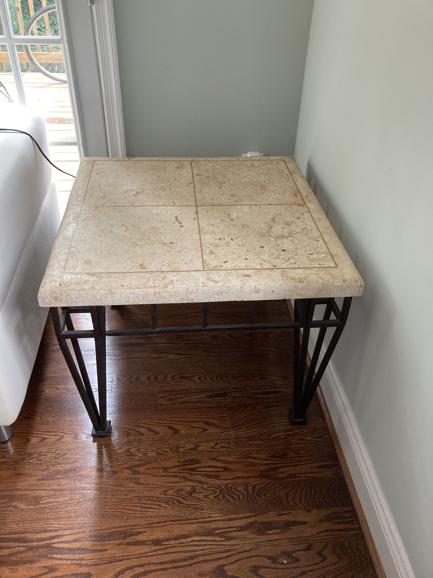 Stone – top end table