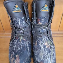 Rocky BearClaw Big Kids' Waterproof Brown Camo Insulated Outdoor Boot.  U.S 6