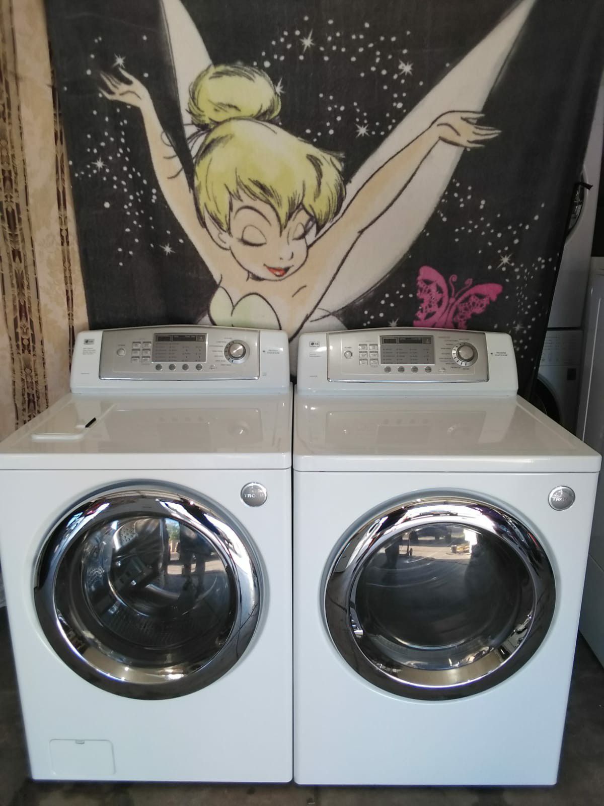 LG TROMM WASHER AND ELECTRIC DRYER