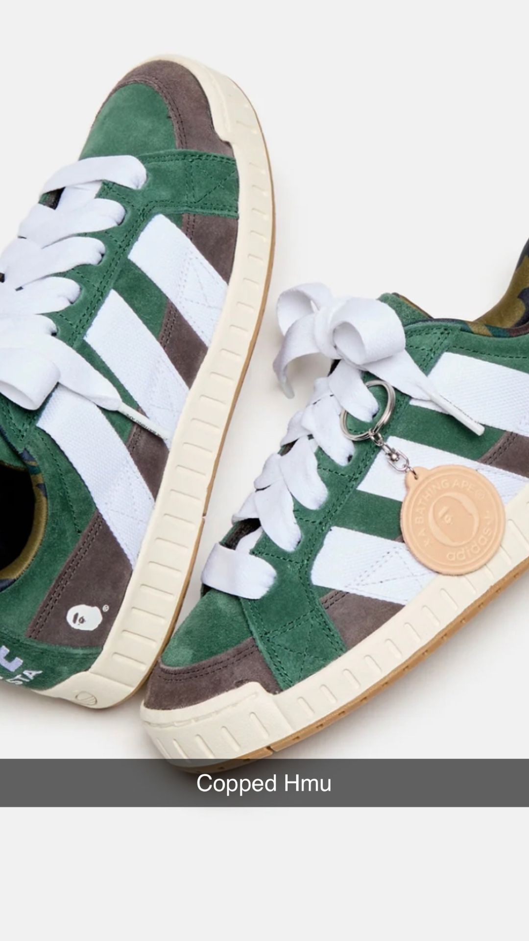 Adidas x Bape  Green Shoes Size 11 “Lawsuit “ 