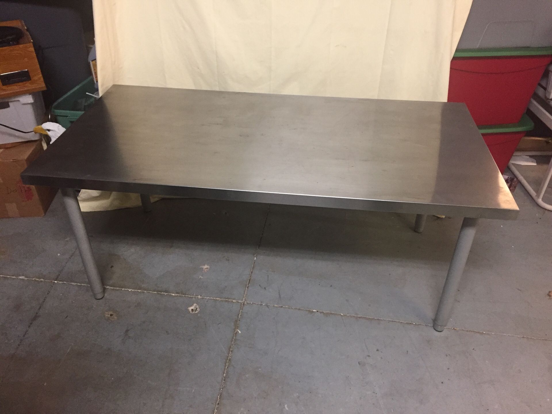 IKEA Vika Hyttan Adjustable Height Metal Top Table