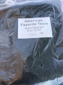 10X20 black mesh tarp