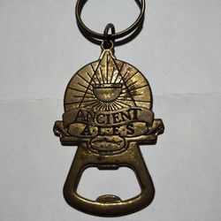 ANCIENT ALES * SOLID BRASS KEY RING 🔑