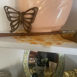 Vintage Candle Snuffer Vintage Brass Wooden Handle Candle Extinguisher 