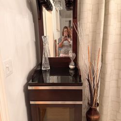 Bar With Mini Fridge And Light 