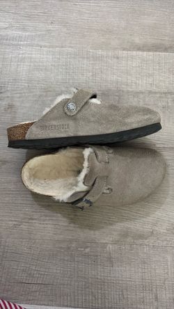 Birkenstock Boston Shearling Suede Clogs