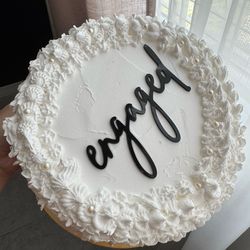 Engagement , Bride to be, Fake, Faux, Prop cake, photoshoot cake