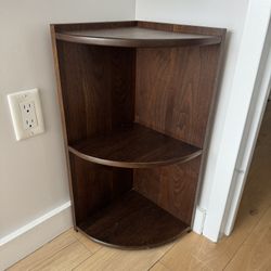 Solid Walnut Hanging Corner Shelf