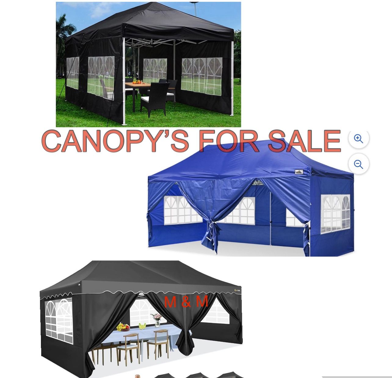 10x20 Canopy with Side walls, EASY UP Canopy Tent for Parties Event Wedding, Commercial Canopy, All Season Wind UV 50+ & Waterproof
